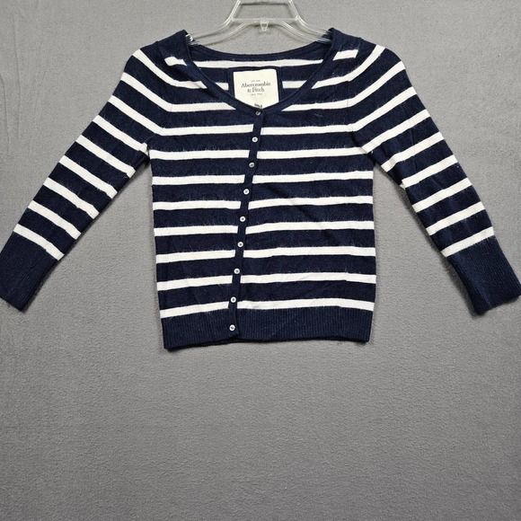 Vintage Abercrombie & Fitch Shirt Size Large Rabbit Hair Blend Striped - Picture 1 of 8